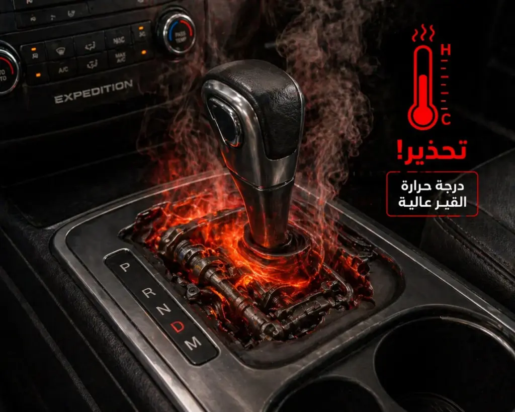 ارتفاع حرارة قير فورد اكسبدشن وتحذير درجة حرارة ناقل الحركة