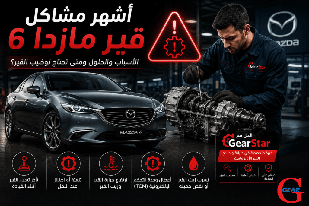 مشاكل قير مازدا 6