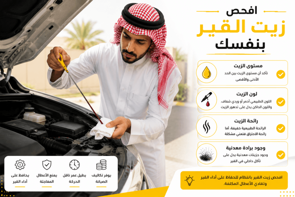 كيف تشخص عطل القير الأوتوماتيكي قبل الذهاب إلى الورشة؟ دليل عملي خطوة بخطوة 2 افحص زيت القير بنفسك