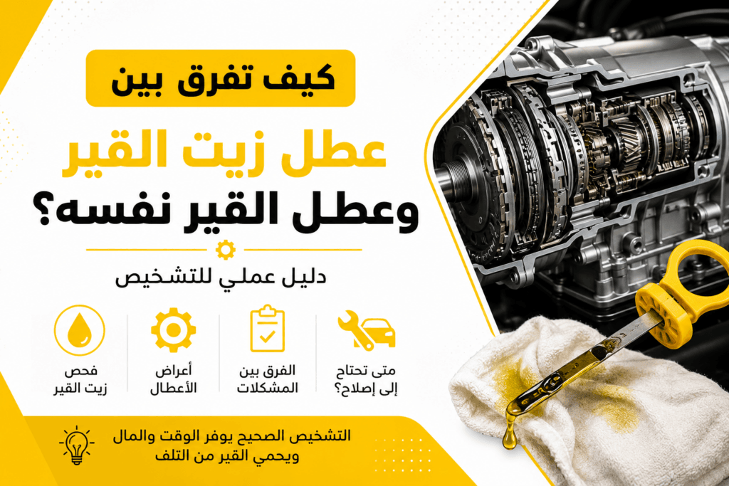 كيف تفرق بين عطل زيت القير وعطل القير نفسه؟ دليل عملي للتشخيص 1 عطل زيت القير