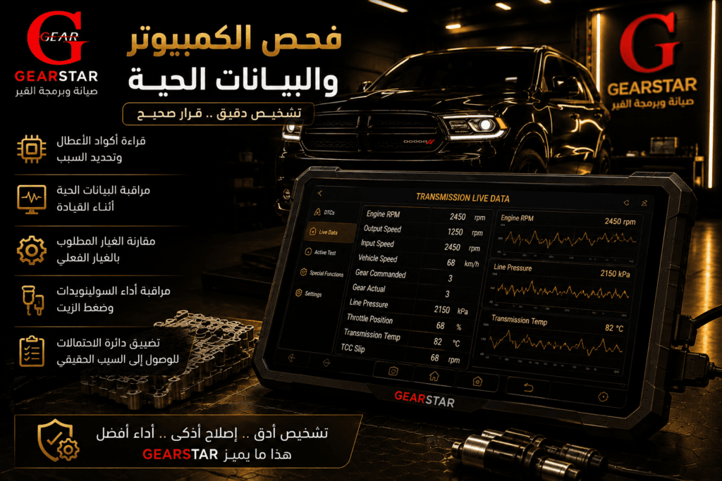 فحص الكمبيوتر والبيانات الحية لقير دودج دورانجو في GearStar