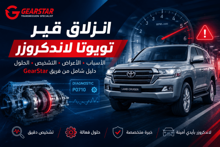 انزلاق قير تويوتا لاندكروزر وتشخيص ناقل الحركة في GearStar